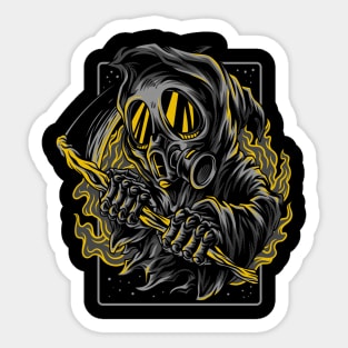 Reaper Scythe Smoke Yellow Sticker